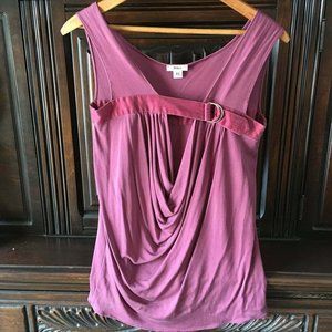 RESERVED @nicolemorrone  --- Vintage 100% Silk Pink Cowl Neck Sleeveless Top